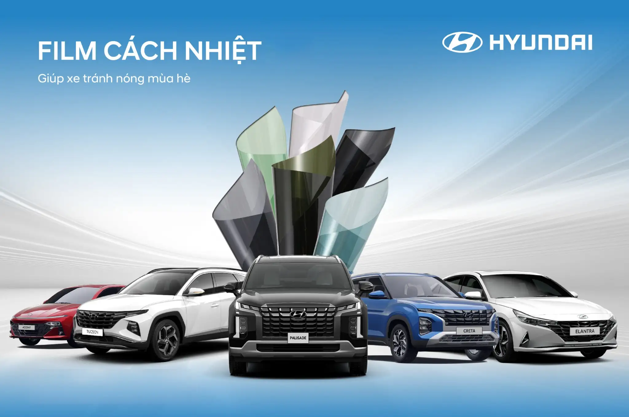 Dán phim cách nhiệt cho xe hyundai