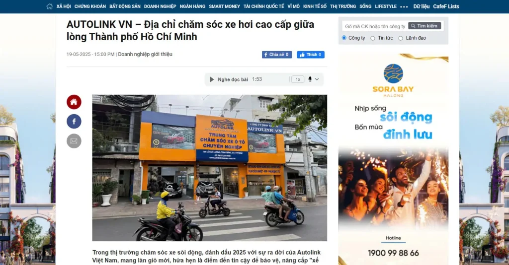 Cafef viết bào về Autolink Việt Nam
