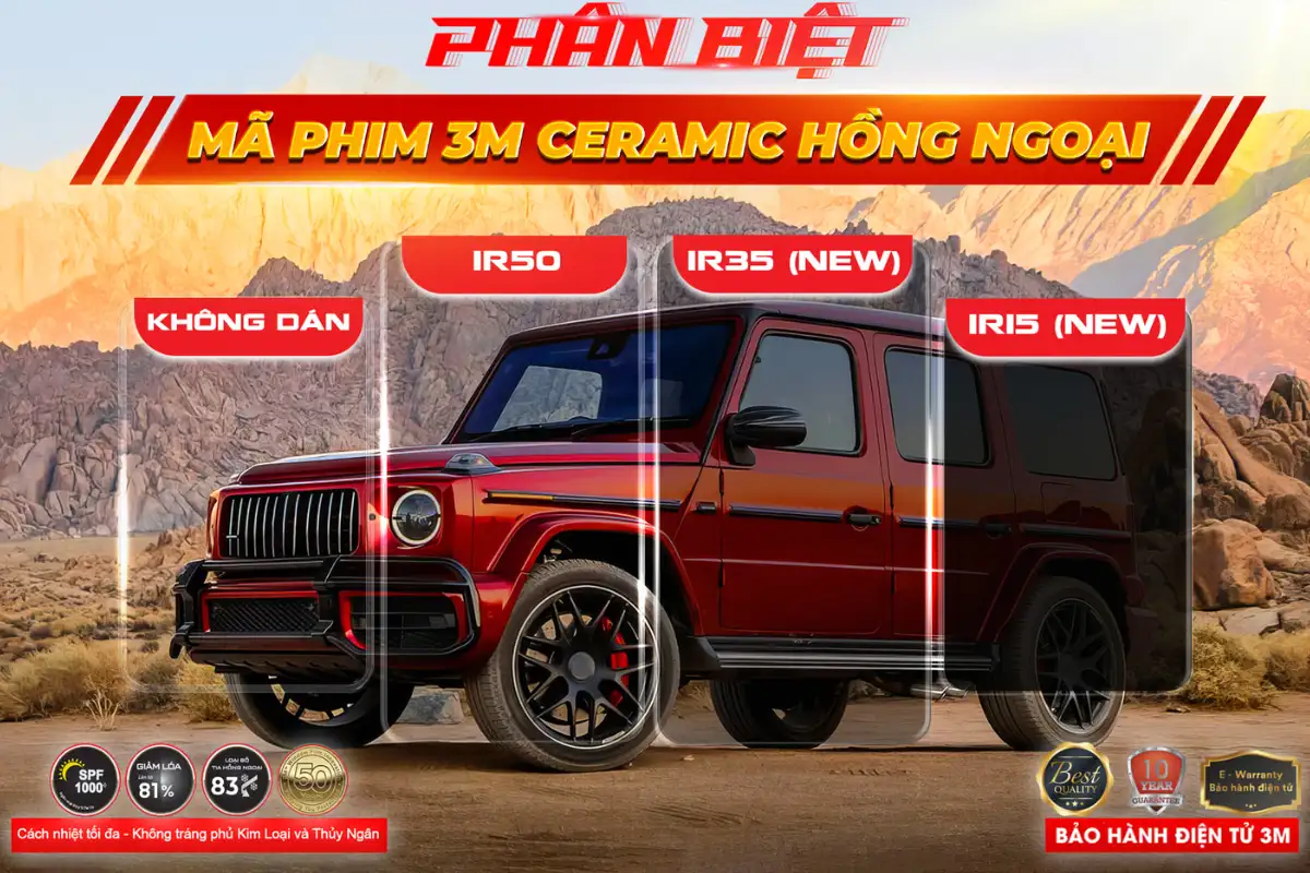 phim cach nhiet 3m crystalline ir50 cho kinh lai xe o to 1