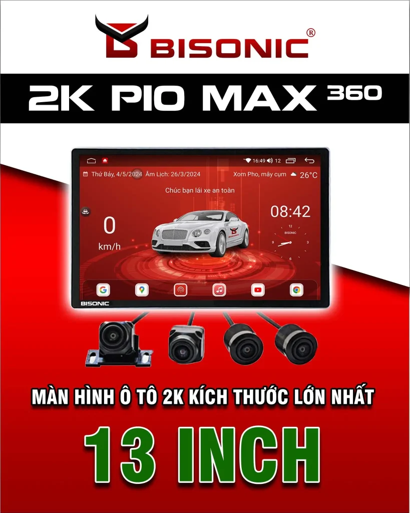Màn hình Android Bisonic 2K P10 Max