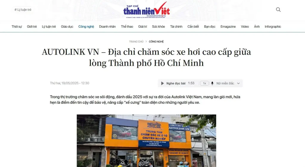 Tạp chí thanh niên Việt nói về Autolink