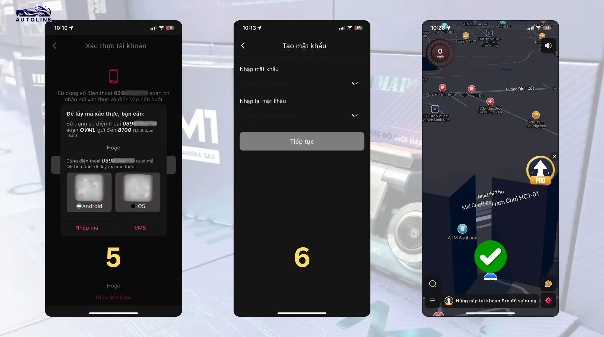 Xác nhận và đặt mật khẩu app Vietmap Live Xác nhận và đặt mật khẩu app Vietmap Live