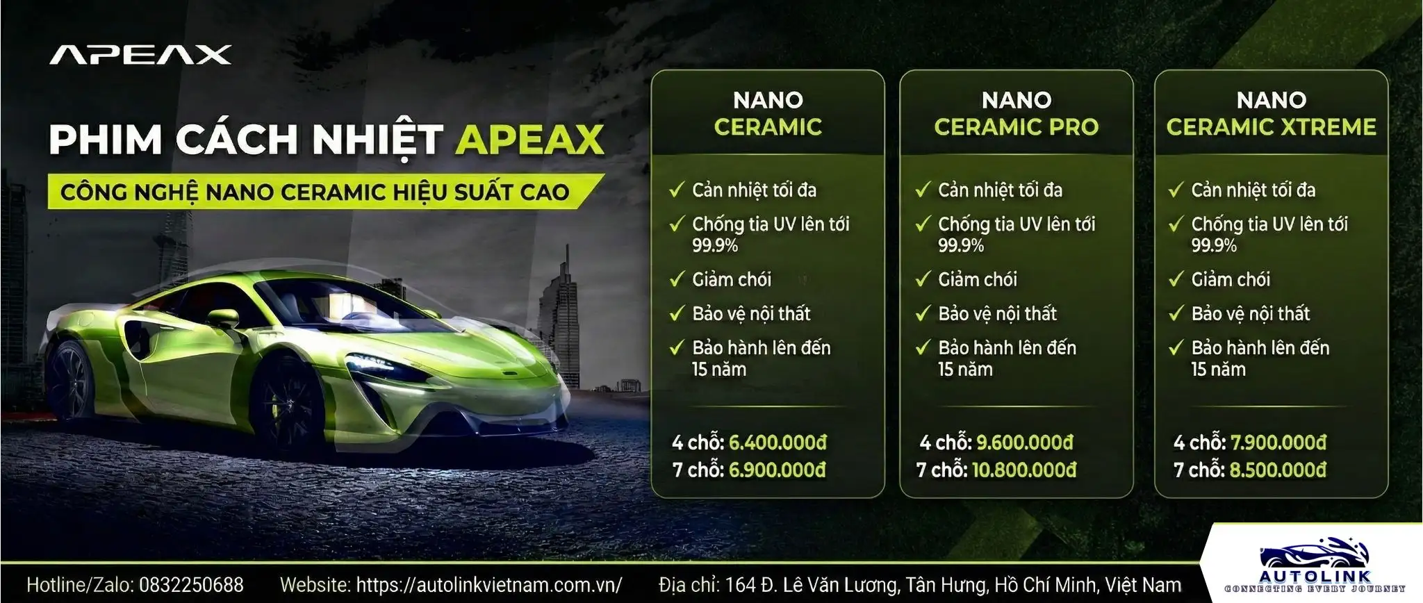 Bảng giá phim cách nhiệt Apeax