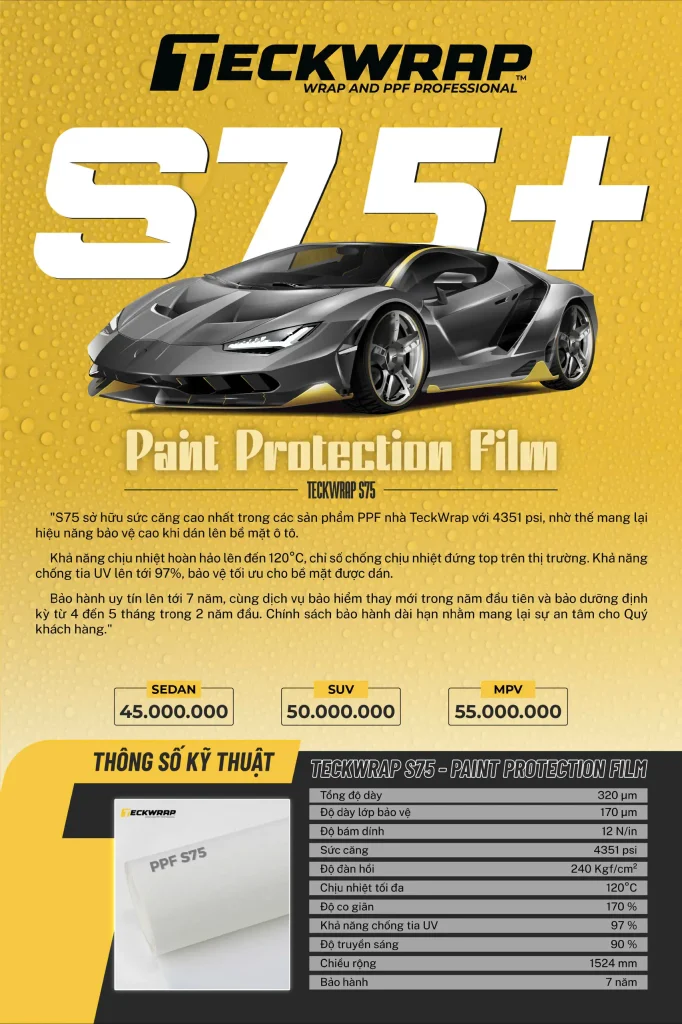 Bảng giá PPF TeckWrap G75+