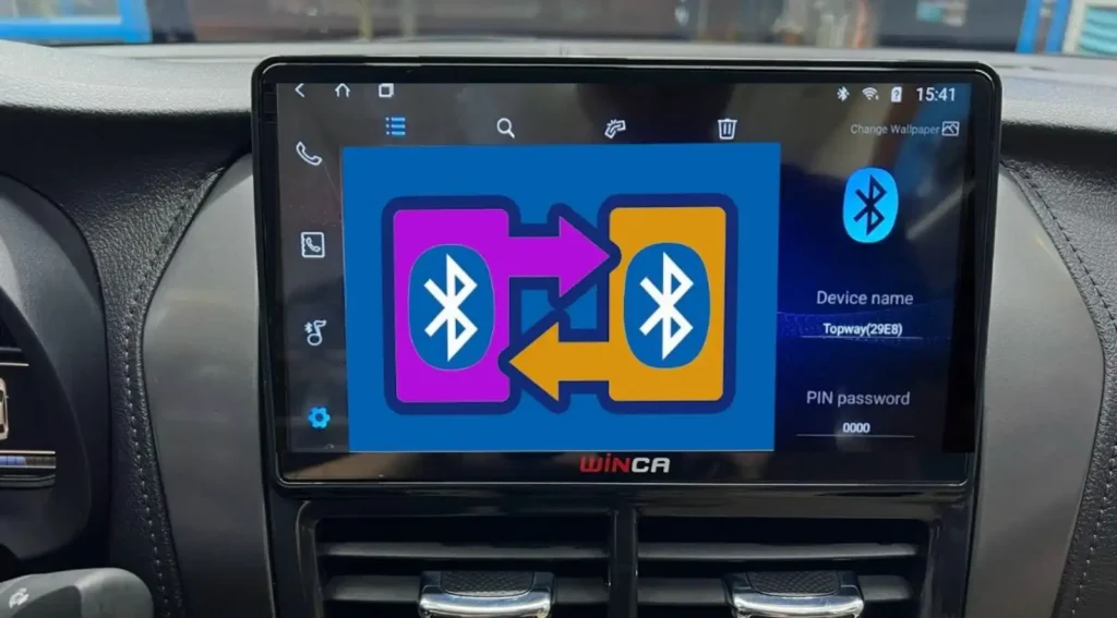 Kết nối qua Bluetooth với màn hình android ô tô Kết nối qua Bluetooth với màn hình android ô tô