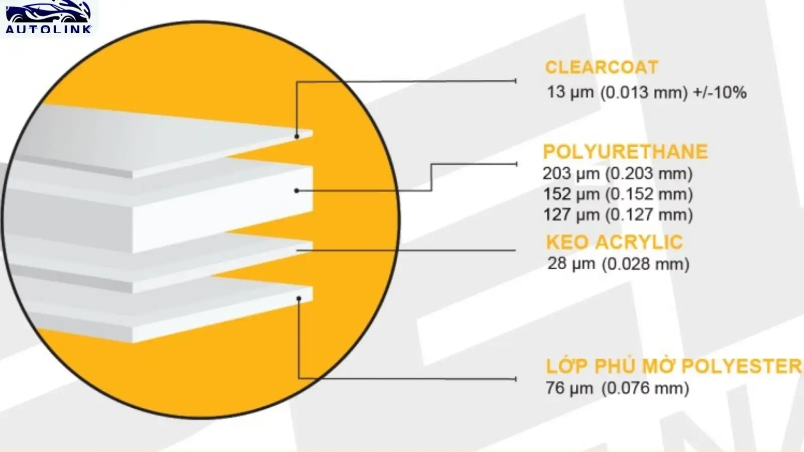 Cấu tạo 4 lớp của phim PPF Xpel