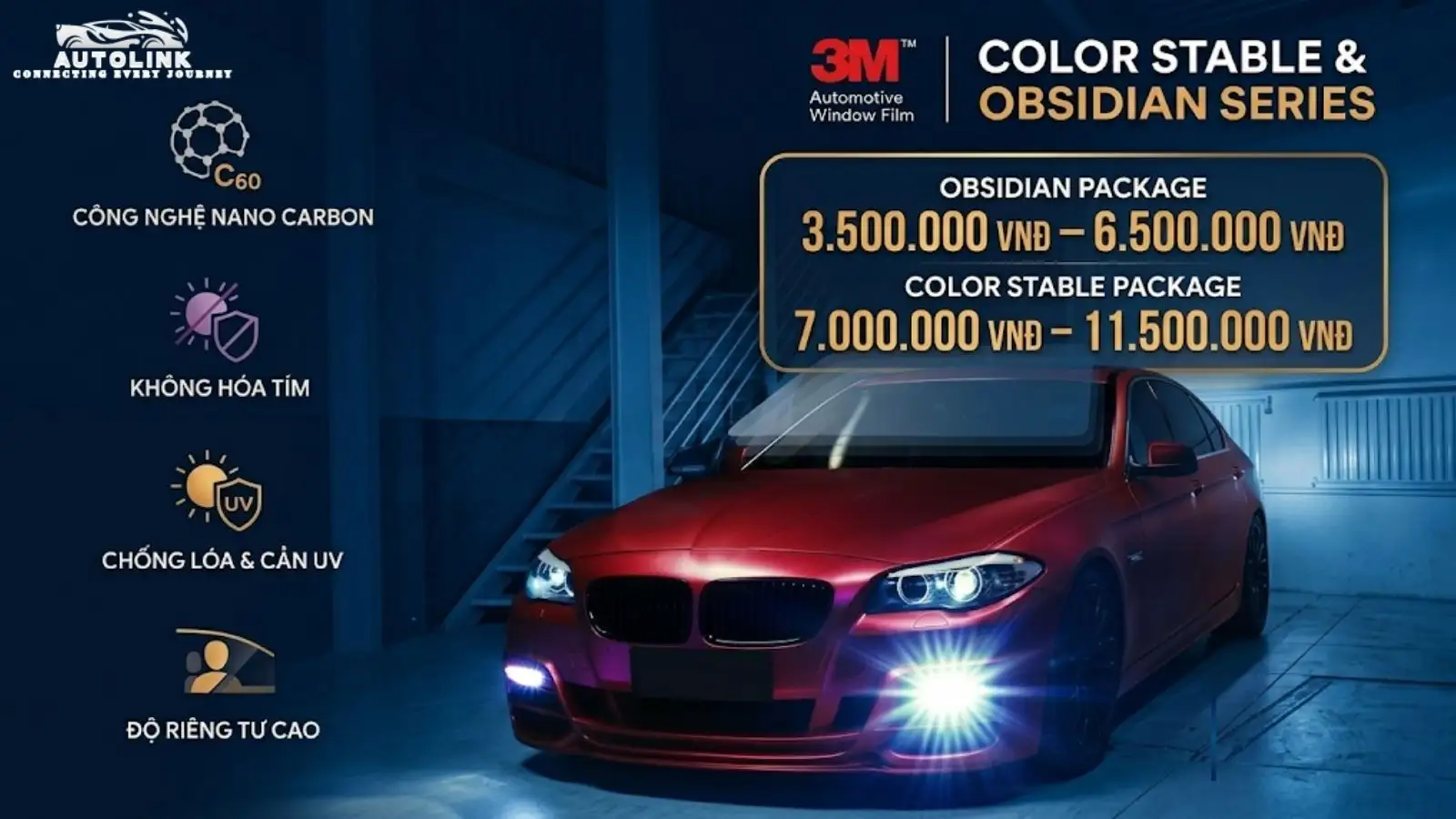 Giá phim cách nhiệt 3M Color Stable & Obsidian