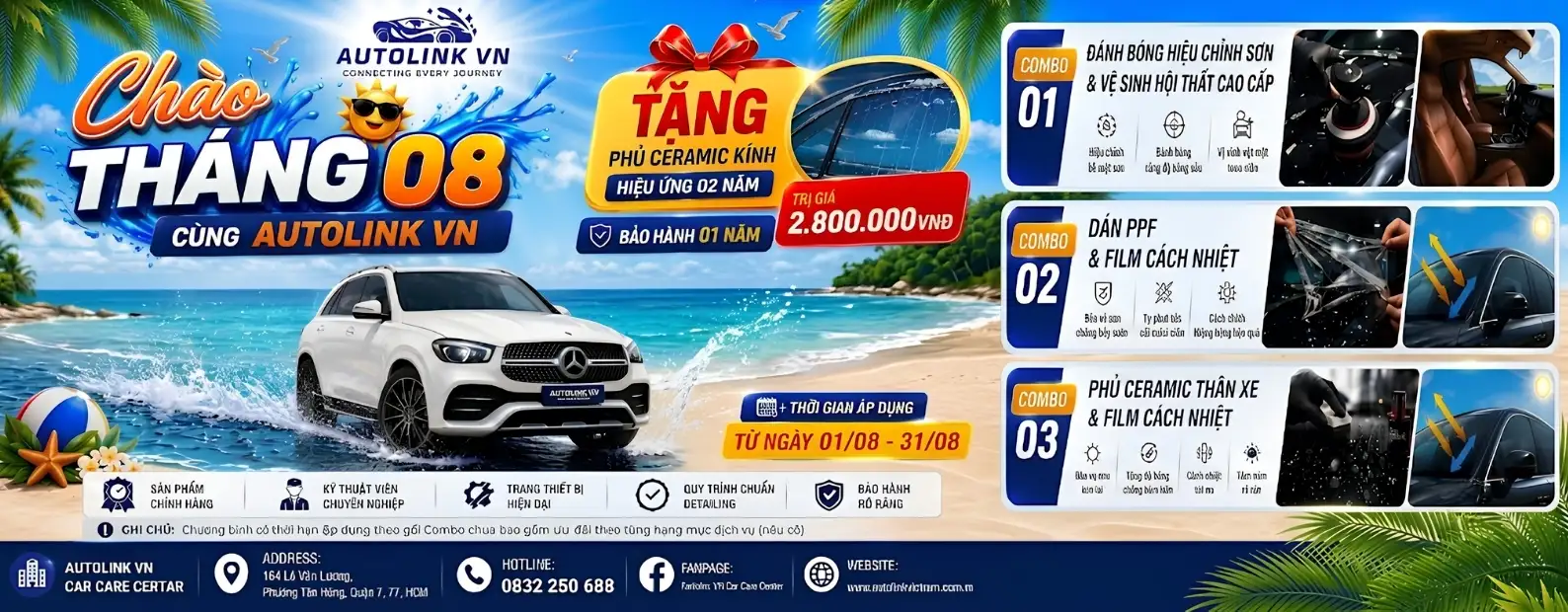 Khuyến mãi combo dịch vụ tháng 8 tại Autolink Khuyến mãi combo dịch vụ tháng 8 tại Autolink