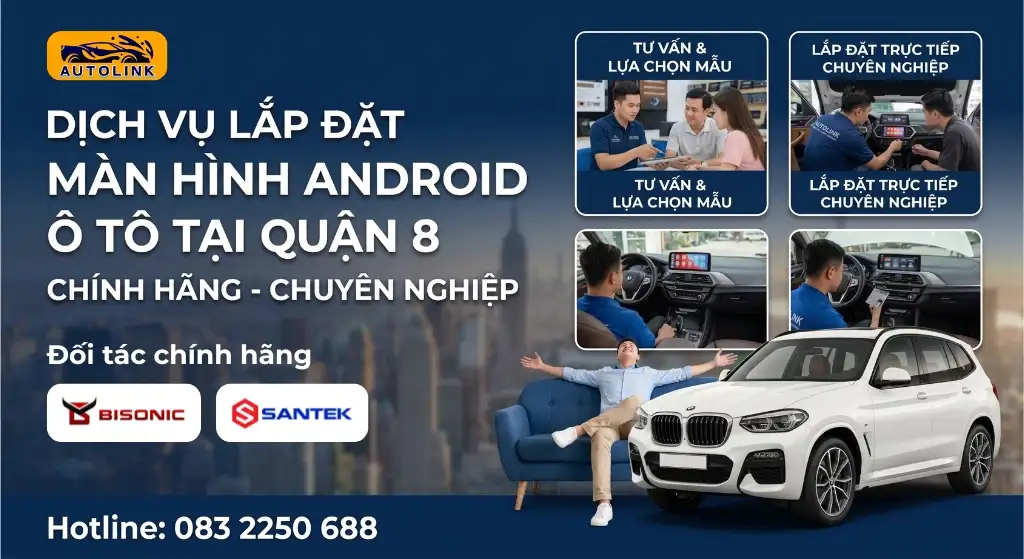 Lắp đặt màn hình andoird chính hãng tại quận 8