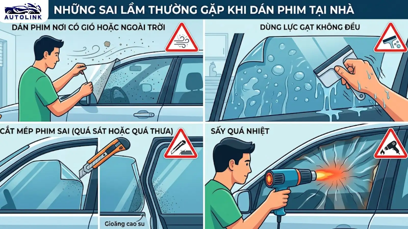 Những sai lầm thường gặp khi dán phim tại nhà