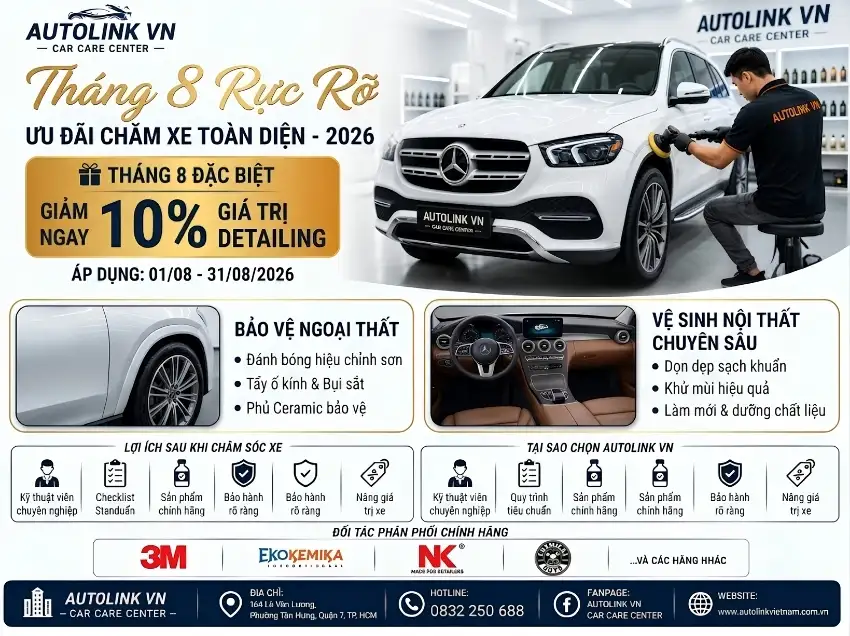 Chương trình khuyến mãi chăm sóc xe tháng 8 Chương trình khuyến mãi chăm sóc xe tháng 8