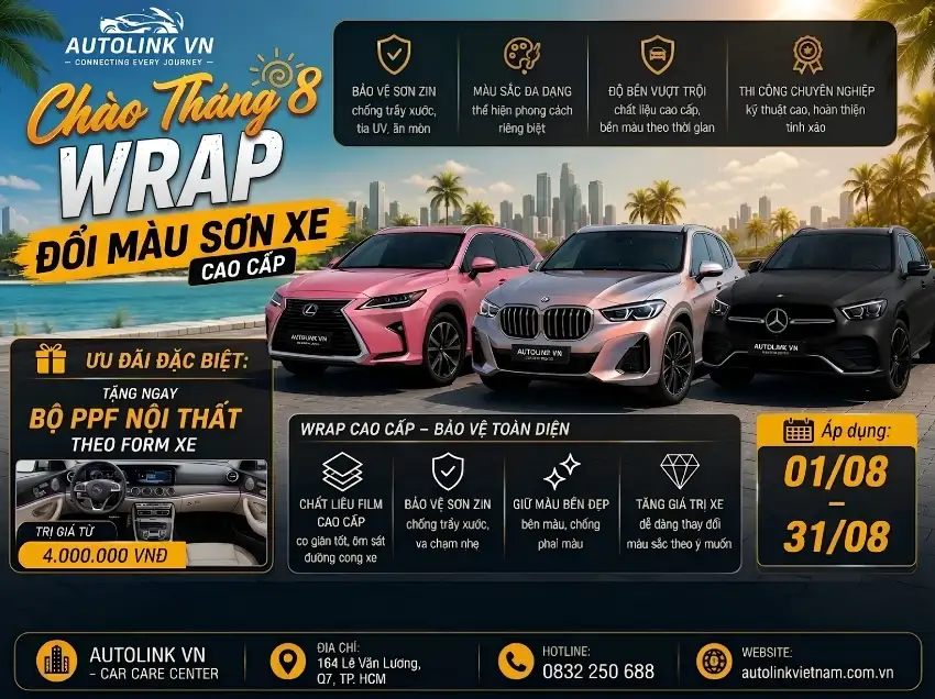 Chương trình khuyến mãi dán wrap tháng 8 Chương trình khuyến mãi dán wrap tháng 8