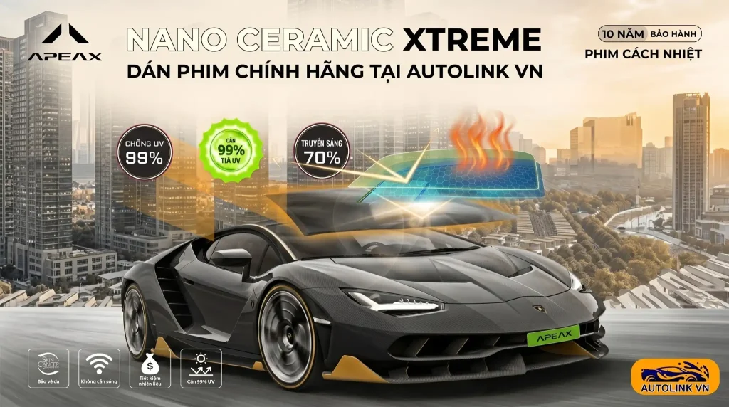 Dán phim cách nhiệt Nano Ceramic Xtreme tại Autolink Vn
