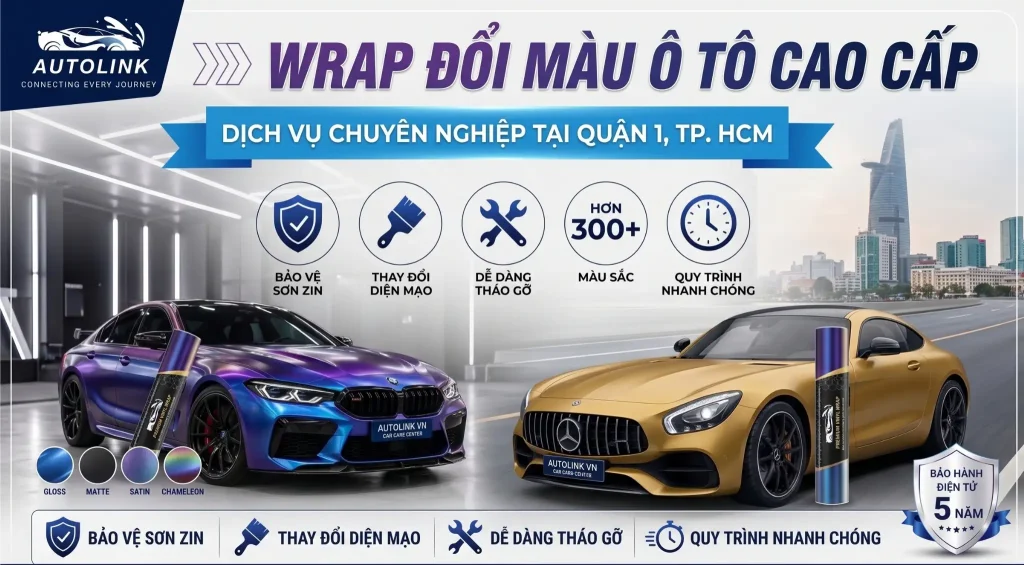 Dịch vụ dán wrap đổi màu ô tô tại quận 1
