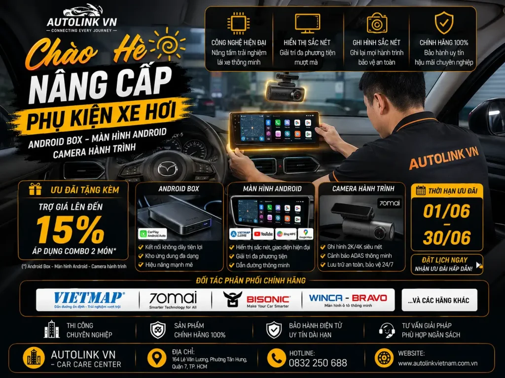Khuyến mãi hè khi lắp đặt phụ kiện ô tô tại Autolink