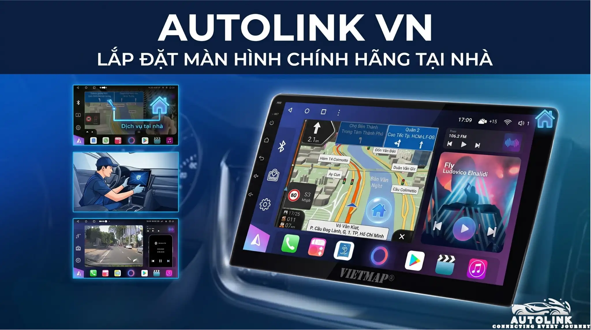 Autolink VN - Dịch vụ lắp đặt màn hình ô tô tại nhà