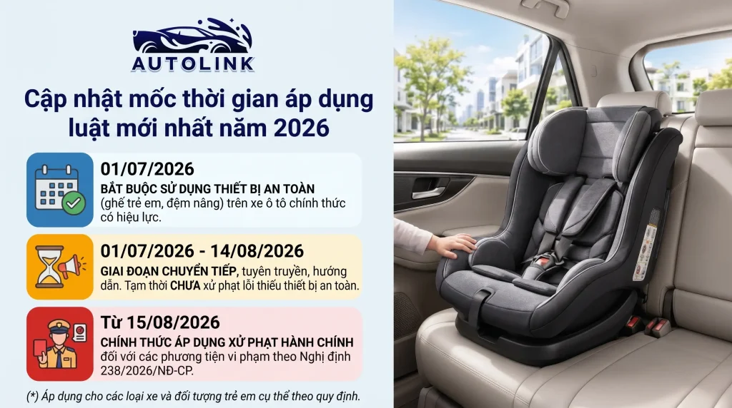 Cập nhật mốc thời gian áp dụng luật năm 2026