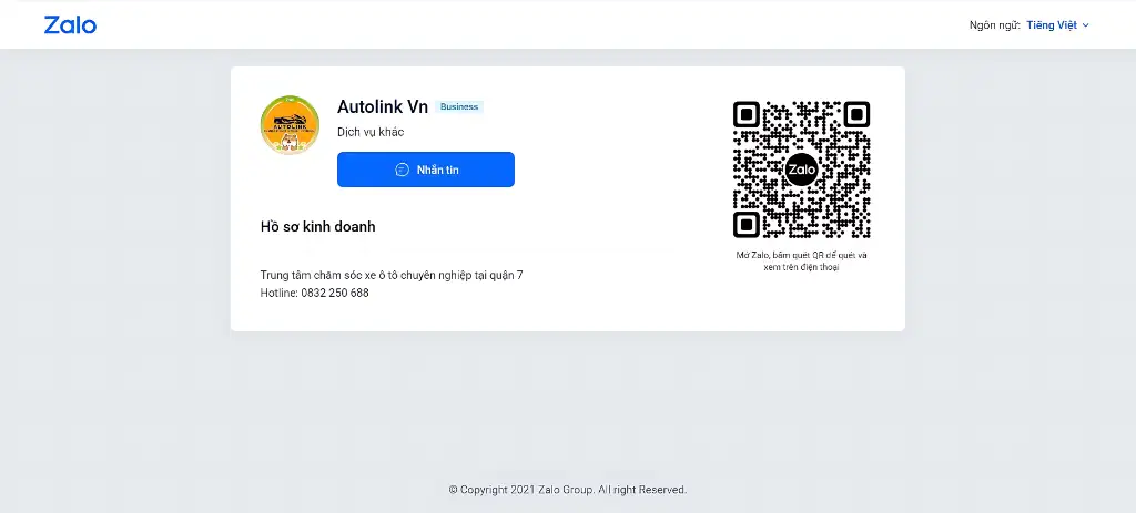 Đặt lịch dịch vụ tại Autolink thông qua Zalo Đặt lịch dịch vụ tại Autolink thông qua Zalo