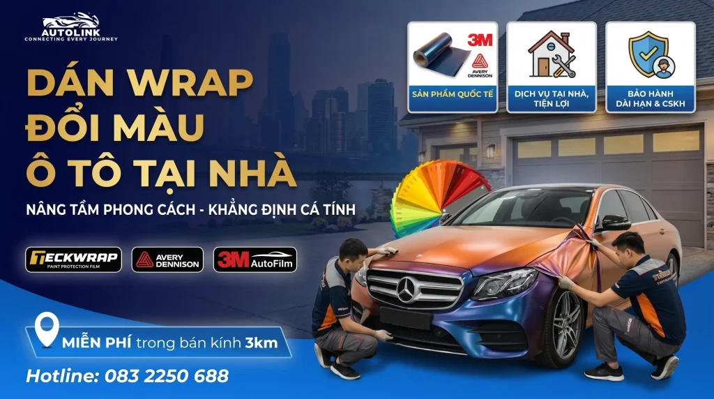 Dịch vụ dán wrap đổi màu ô tô tại nhà