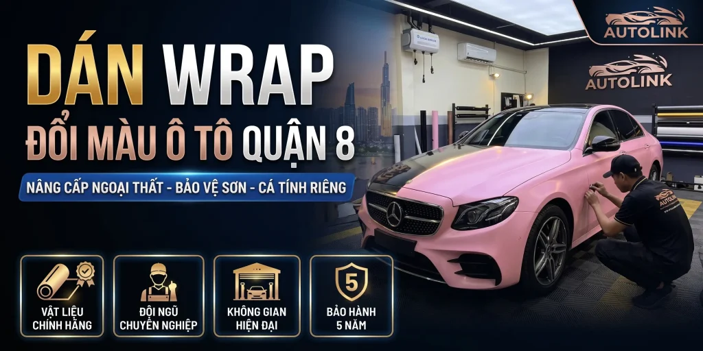 Dịch vụ dán wrap đổi màu ô tô tại quận 8
