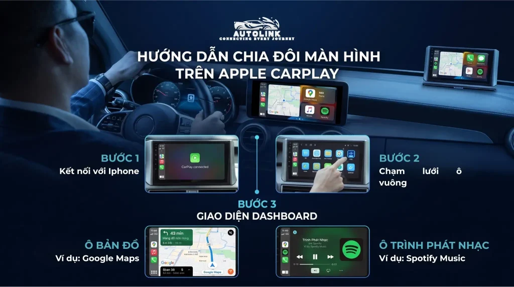 Hướng dẫn chia đôi màn hình trên Apple Carplay Hướng dẫn chia đôi màn hình trên Apple Carplay