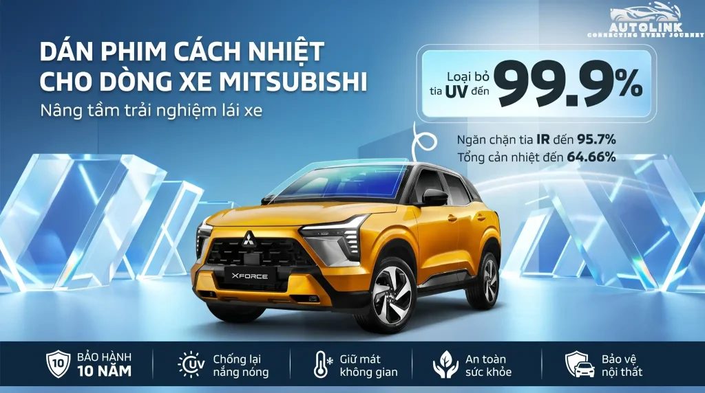 Phim cách nhiệt cho dòng xe Mitsubishi