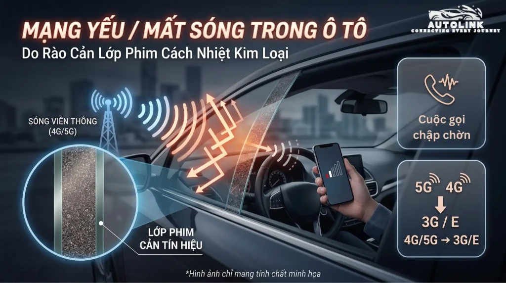Phim cách nhiệt làm mất mạng điện thoại