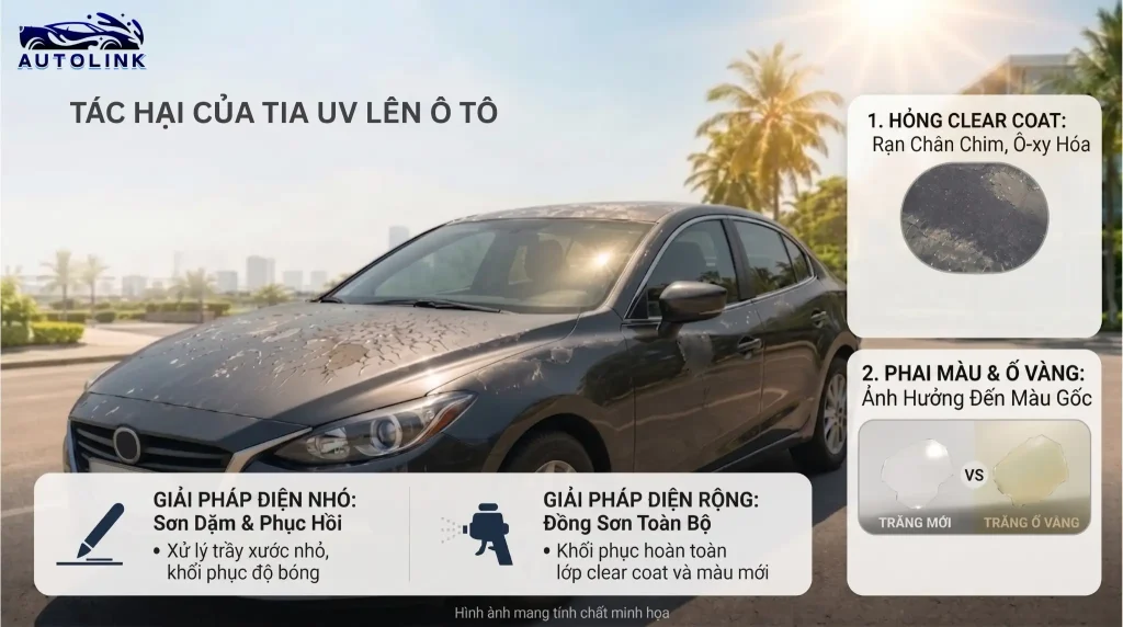 Tác hại của tia UV lên ô tô