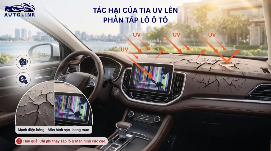 Tác hại của tia UV lên phần táp lô ô tô