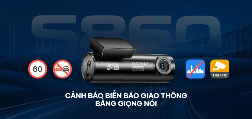 Tính năng cảnh báo giao thông với camera hành trình Vietmap Tính năng cảnh báo giao thông với camera hành trình Vietmap
