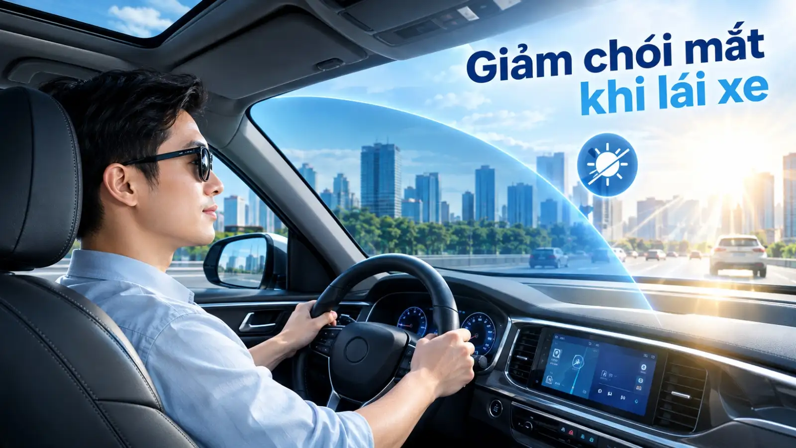 Giảm chói mắt khi lái xe Giảm chói mắt khi lái xe