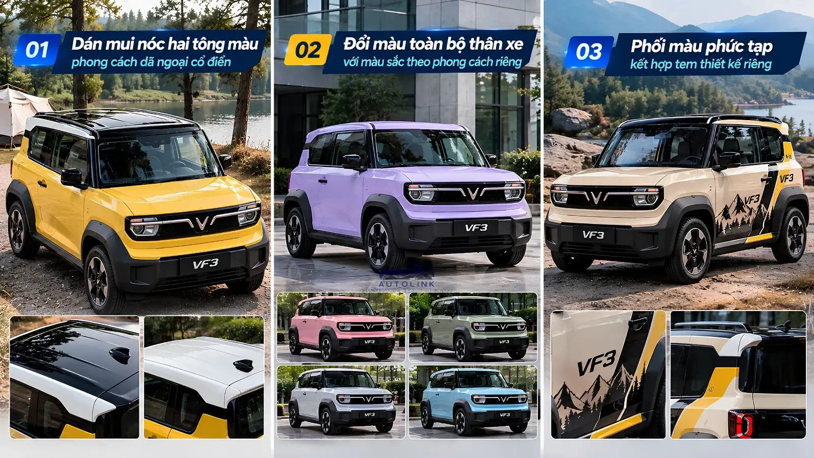 Ba kiểu dáng phổ biến nhất trên VF3 Ba kiểu dáng phổ biến nhất trên VF3