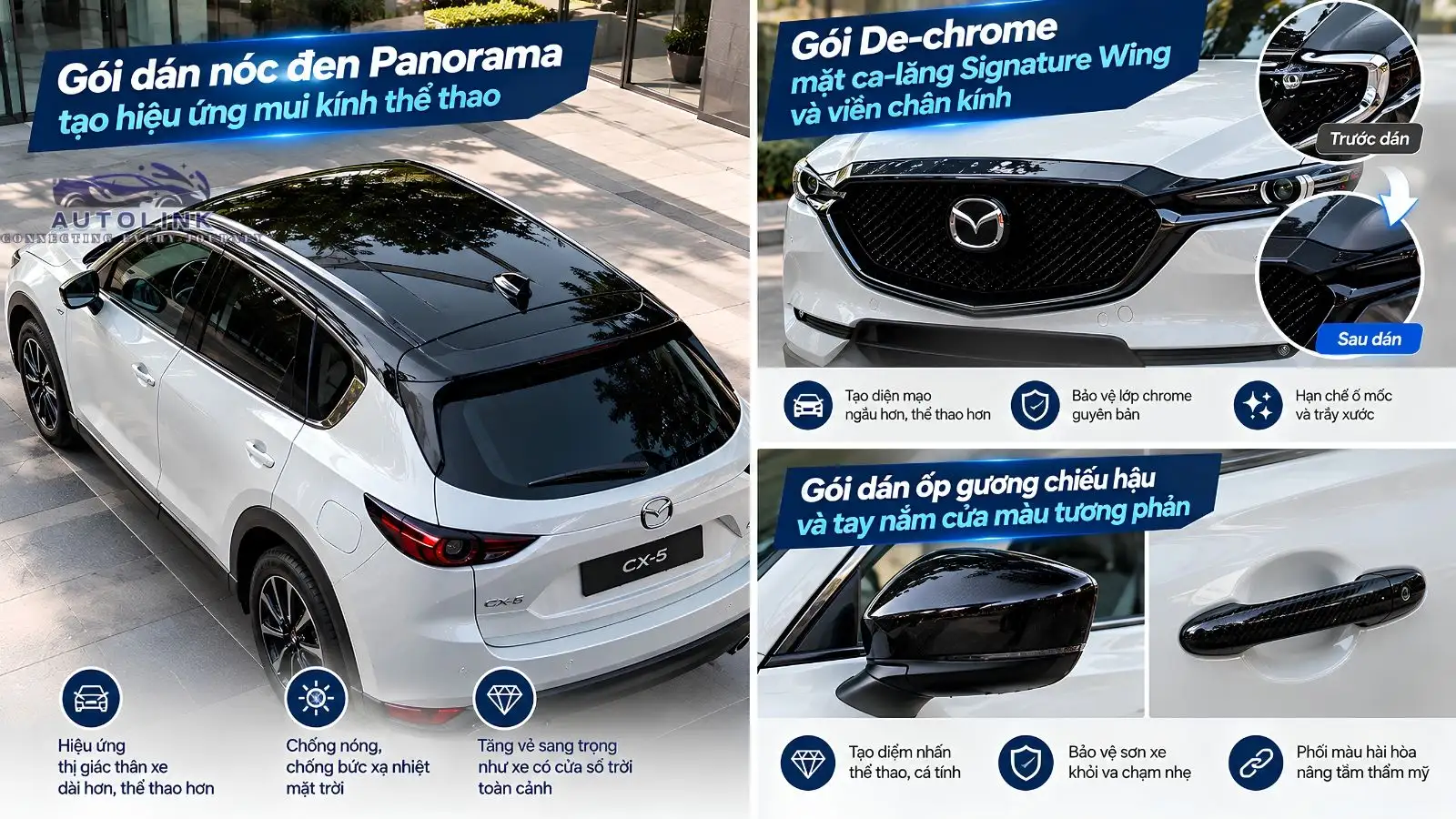 Các gói dán điểm nhấn ngoại thất cho Mazda CX5 Các gói dán điểm nhấn ngoại thất cho Mazda CX5