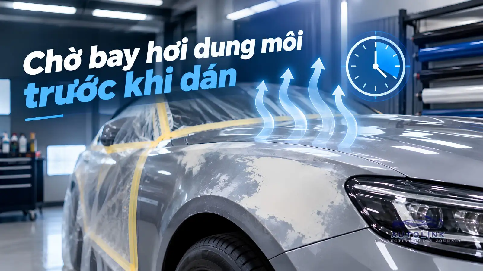 Chờ bay hơi dung môi trước khi dán Chờ bay hơi dung môi trước khi dán