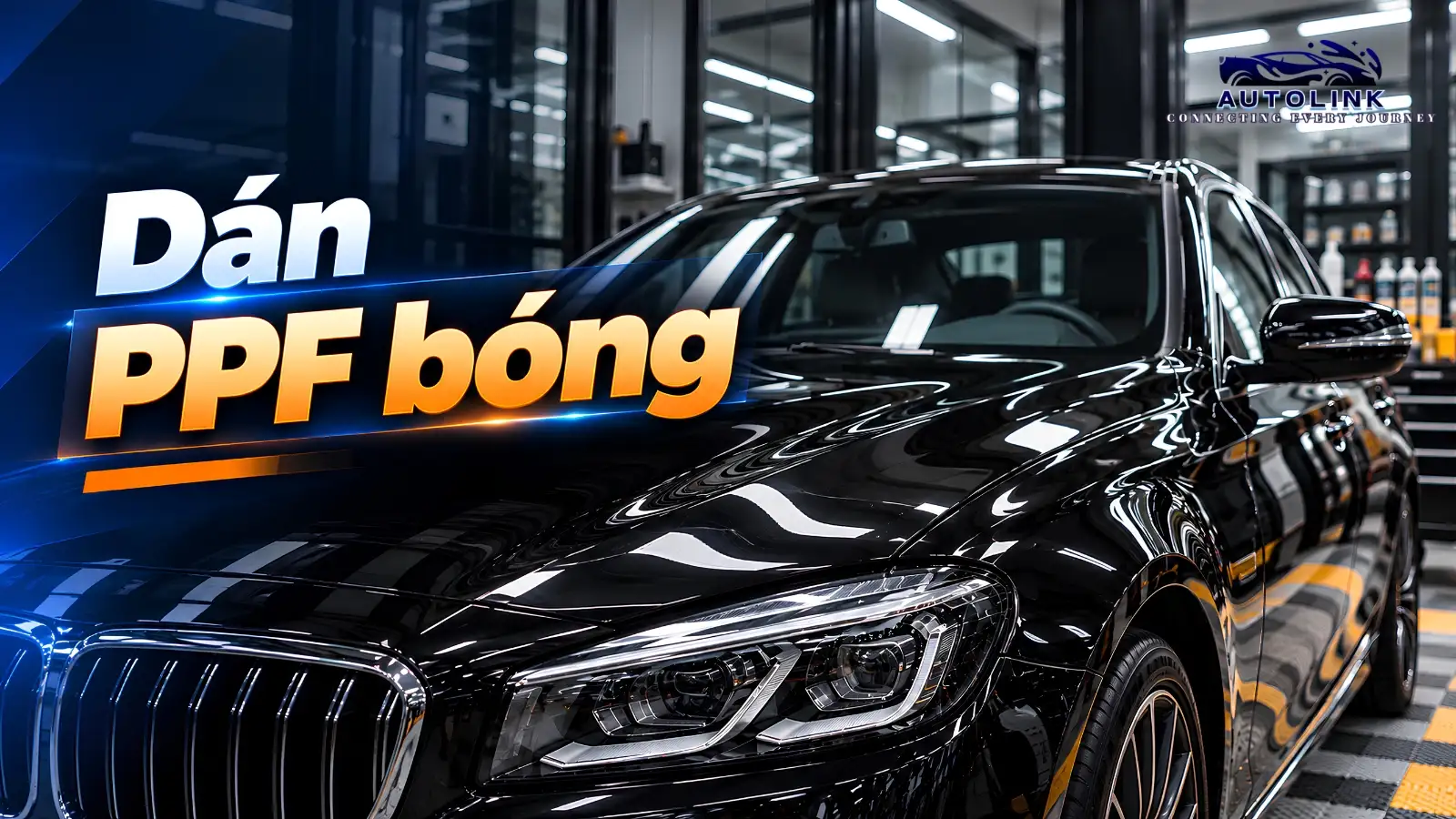 Dán PPF bóng cho xe màu đen Dán PPF bóng cho xe màu đen