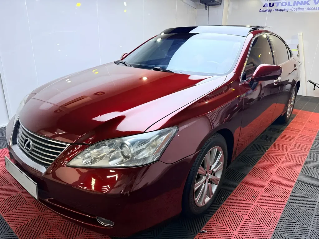 Dự án dán wrap đổi màu đỏ candy cho xe Lexus ES